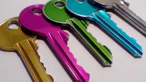 coloured keys